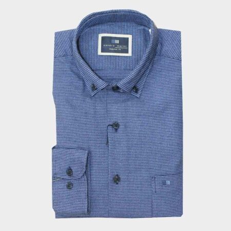 Camisa de hombre tejido viella de pata de gallo pequeño