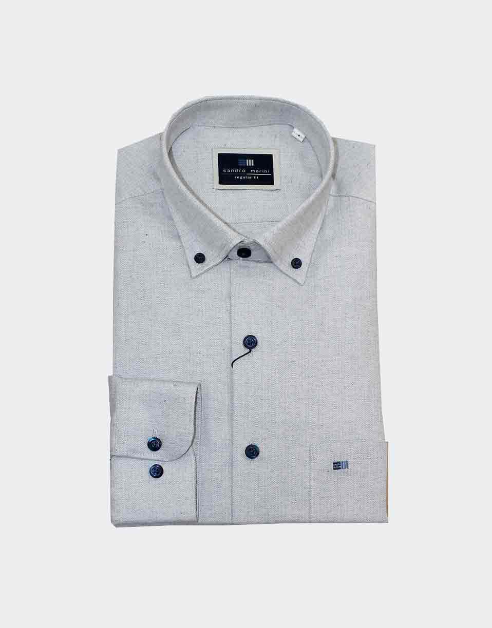 Camisa de hombre manga larga tejido viella