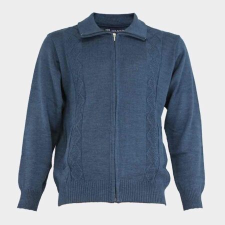 chaqueta hombre cremallera con bolsillos color liso