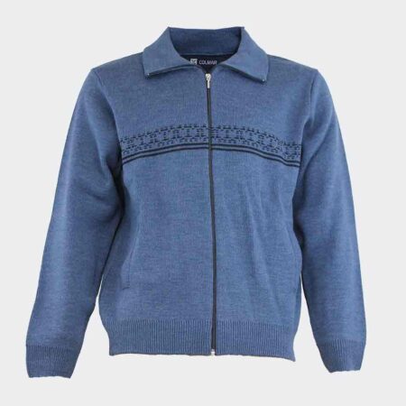 chaqueta hombre con cremallera y bolsillos acrílica