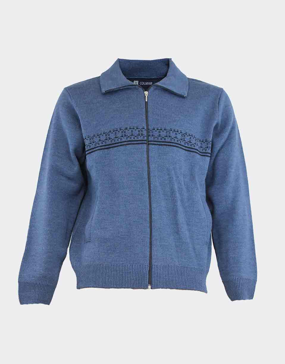 chaqueta hombre con cremallera y bolsillos acrílica