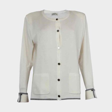 Chaqueta de mujer de punto cuello redondo