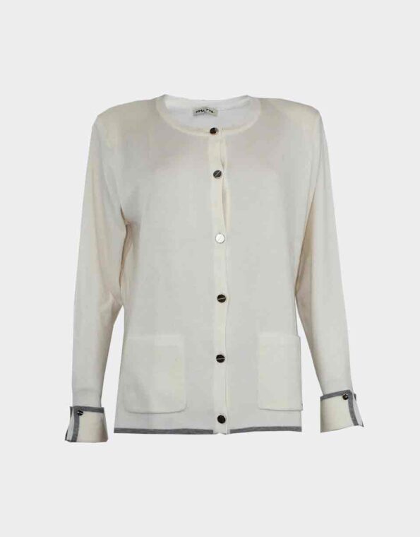 Chaqueta de mujer de punto cuello redondo