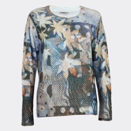 jersey mujer punto peludito estampado