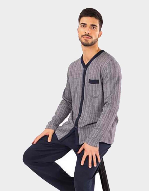 pijama hombre punto felpa abierto