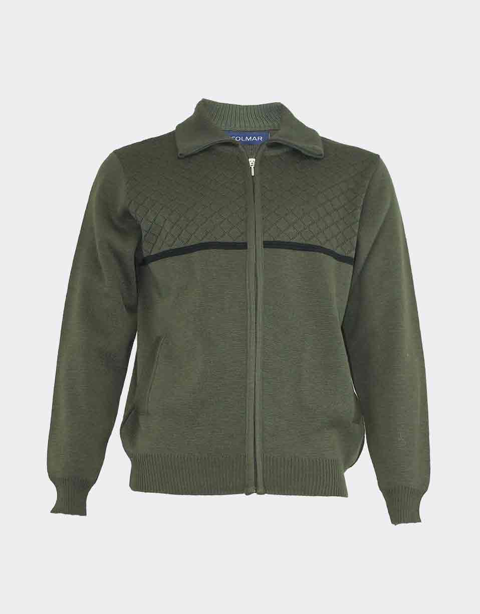 chaqueta hombre con cremallera y bolsillos con lana