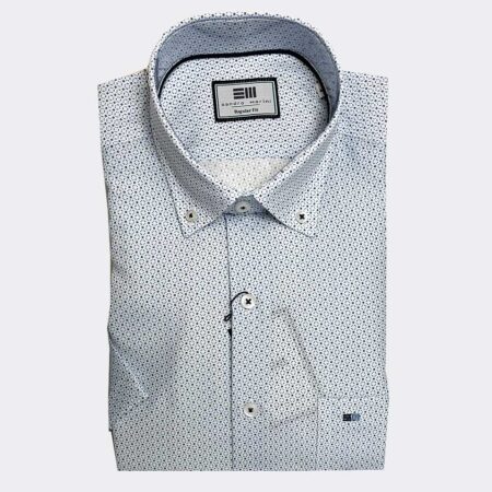 Camisa de hombre de manga corta patrón basico esyampado fino