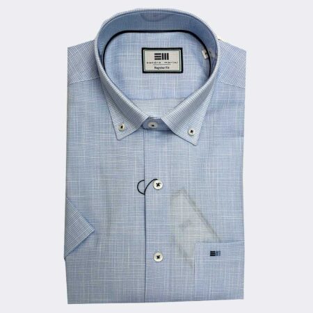 camisa manga corta semi lisa