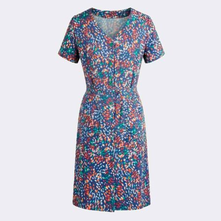 bata mujer punto manga corta