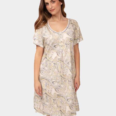 Camisón de mujer punto manga corta estampado