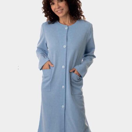 Batín mujer punto fino azul