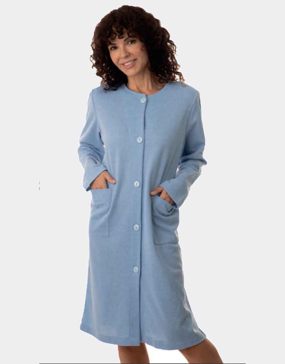 Batín mujer punto fino azul
