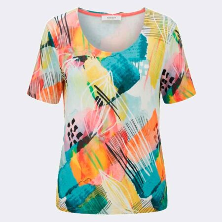 Camiseta de mujer punto manga corta estampado