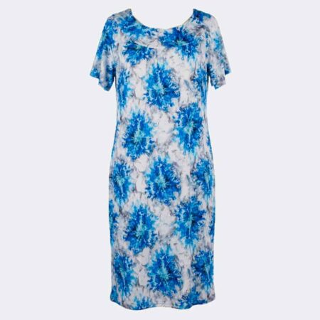 Bata vestido de mujer punto azul