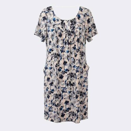 Bata vestido mujer punto de MANGA CORTA