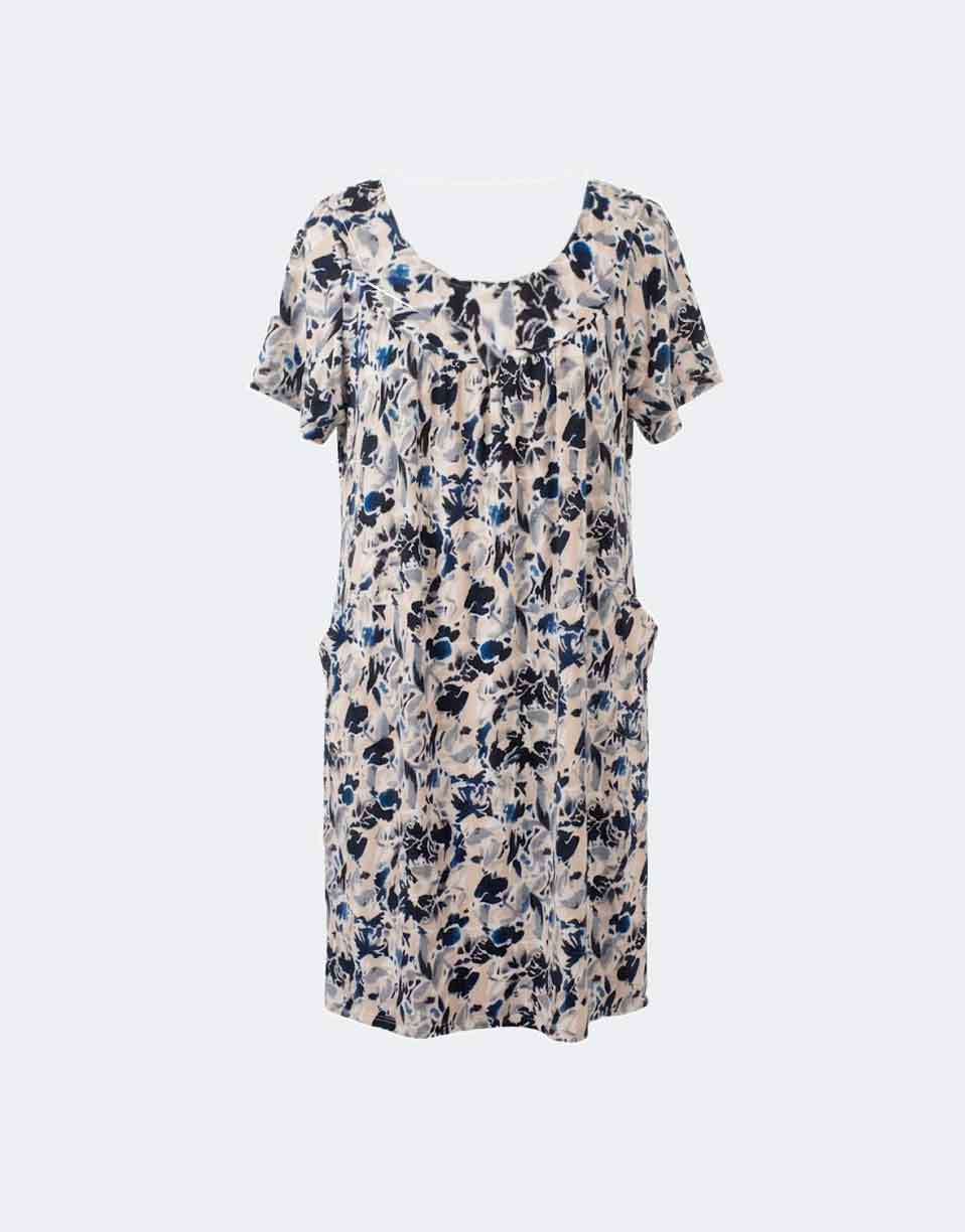 Bata vestido mujer punto de MANGA CORTA