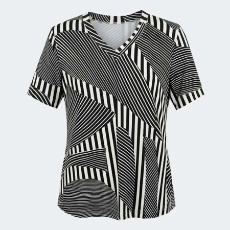 Camiseta mujer manga corta con escote pico