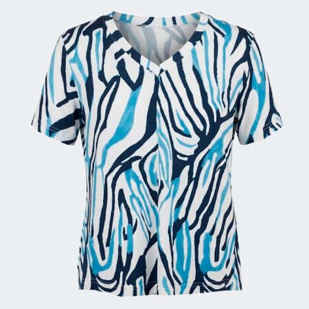 Camiseta manga corta de mujer y escote en pico