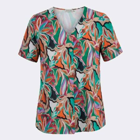 blusa cerrada mujer estampado floral