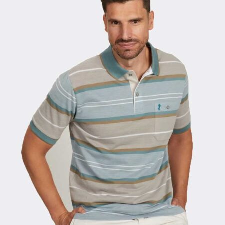 Polo con bolsillo piqué manga de hombre