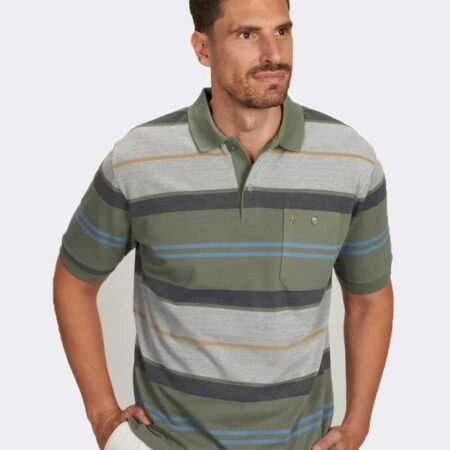 Polo manga corta con bolsillo de hombre