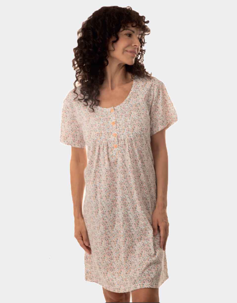 Camisón punto manga corta de mujer