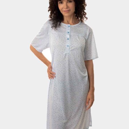 Camisón punto SEDA manga corta mujer