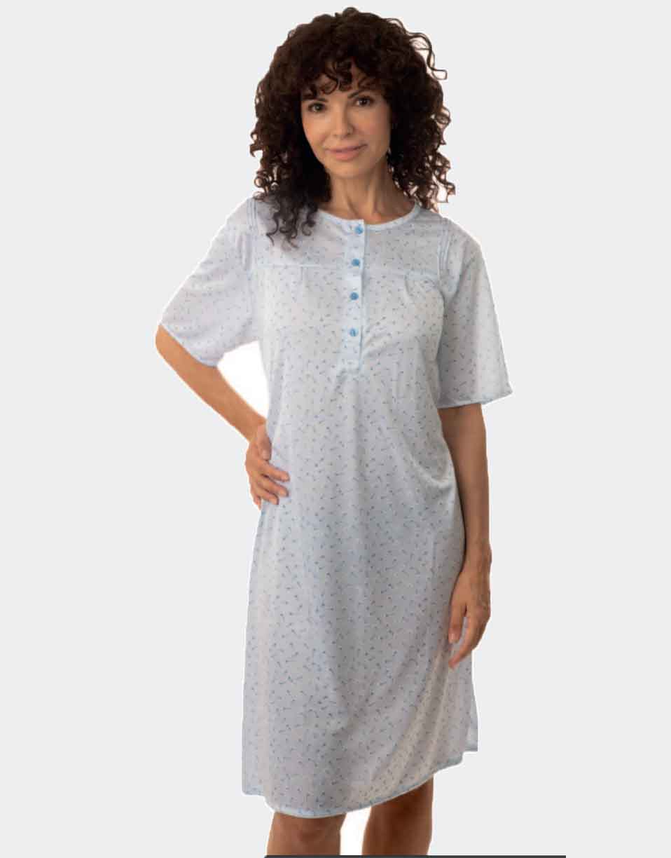 Camisón punto SEDA manga corta mujer