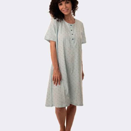 Camisón manga corta azul
