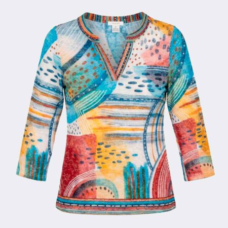 Camiseta manga 3/4 mujer con escote