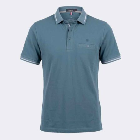 Polo manga corta de hombre color petróleo