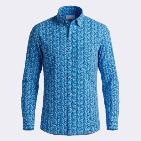 Camisa hombre tela fina manga larga