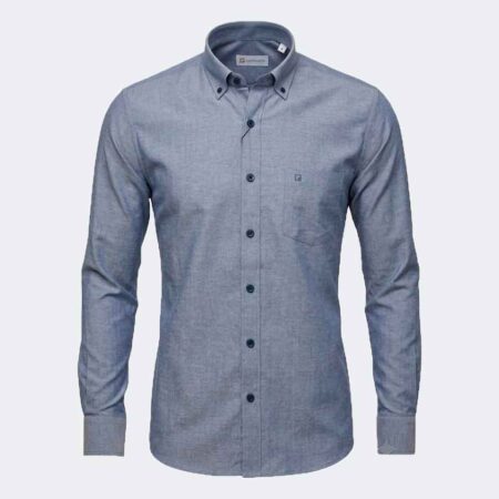 Camisa hombre tejido oxford azul
