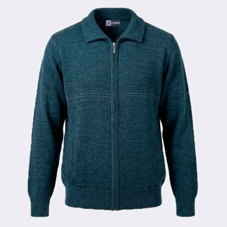 Chaqueta punto fino de hombre azul jeans