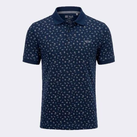 Polo manga corta hombre marino