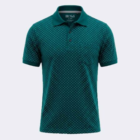 Polo de hombre manga corta verde