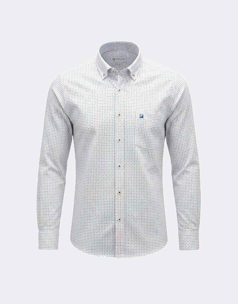 Camisa manga larga hombre tela fina