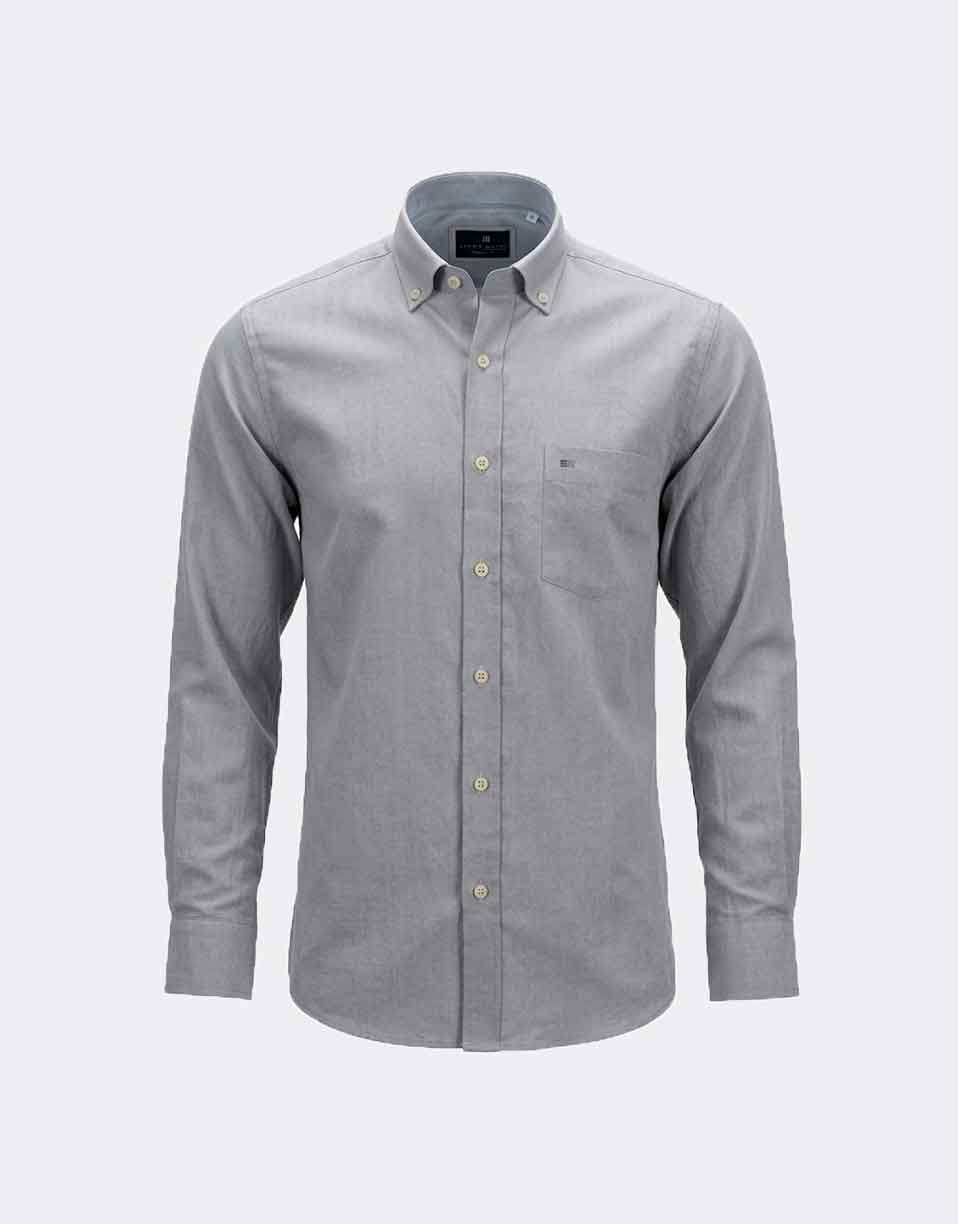 Camisa tela fina manga larga