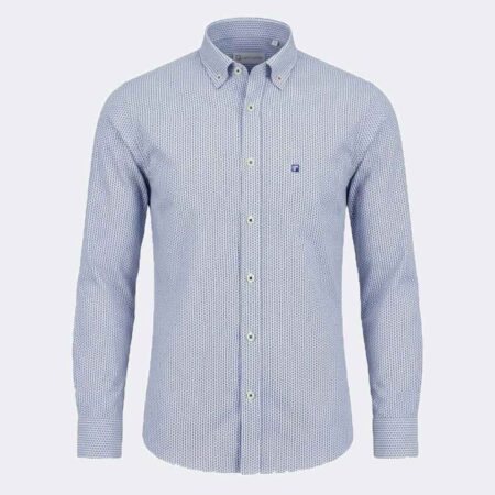 Camisa tela fina hombre pequeños círculos