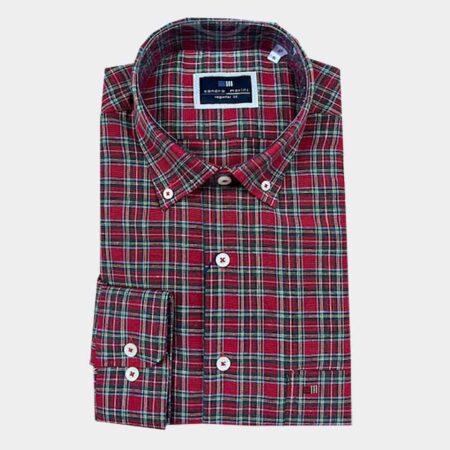 Camisa VIELLA de hombre cuadros rojos