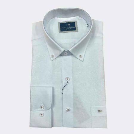 Camisa tela fina manga larga hombre blanca