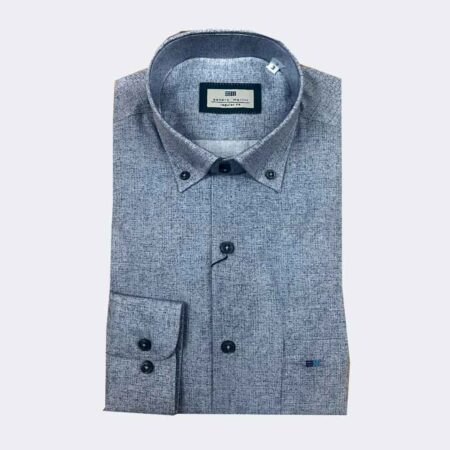 Camisa de hombre manga larga gris
