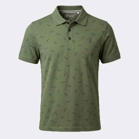 Polo hombre manga corta pequeños dibujos perrito