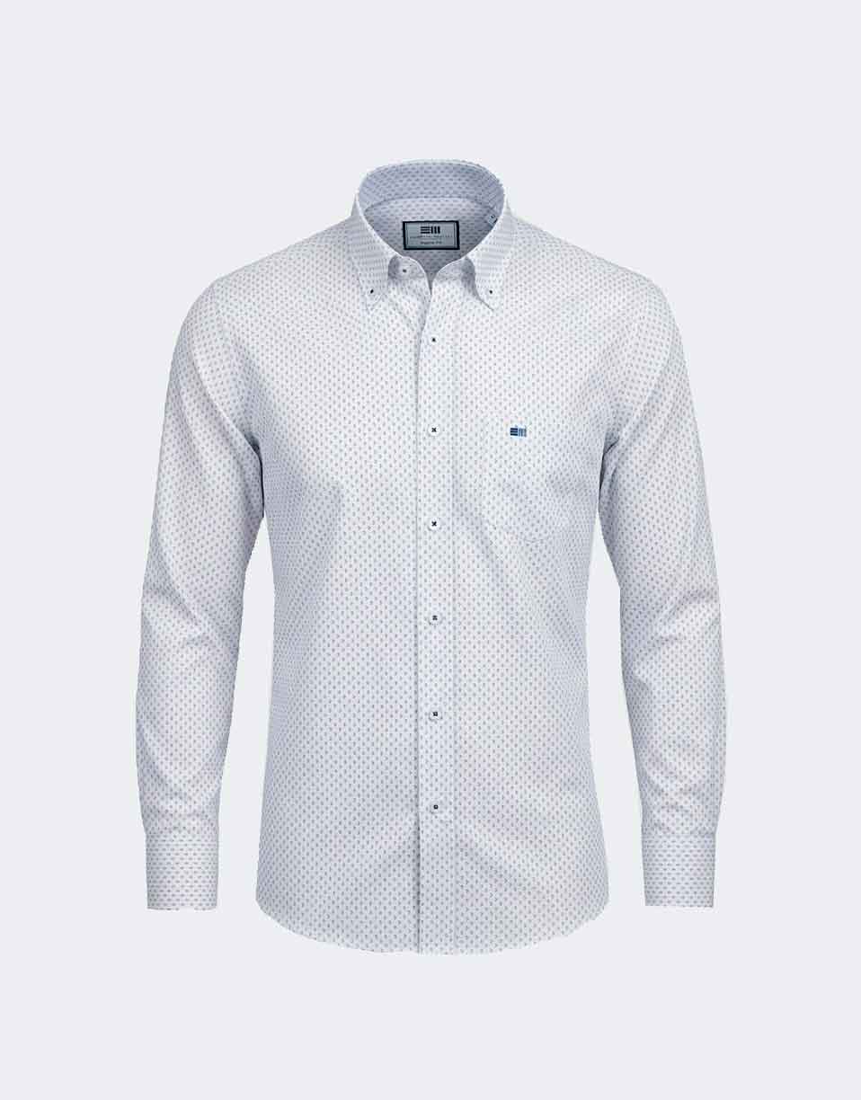 Camisa de hombre tela fina blanco