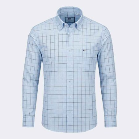 Camisa manga larga hombre a cuadros