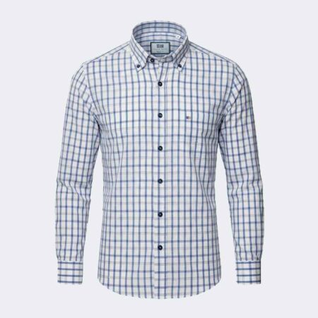 Camisa tela fina manga larga hombre