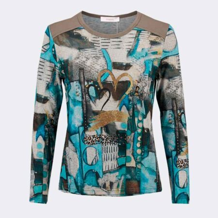 Camiseta INVIERNO mujer estampado abstracto