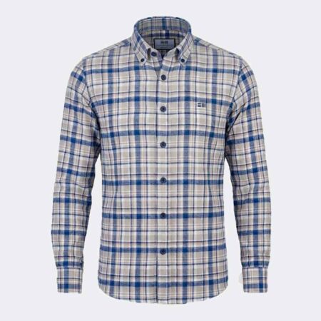 Camisa hombre FRANELA cuadros azul