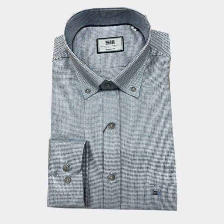 Camisa tela fina hombre pequeña muestra azul