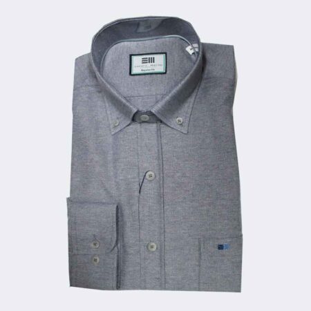 Camisa de hombre manga larga oxford azul
